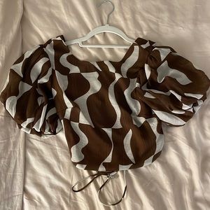 Astr the label brown backless top